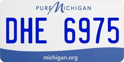 MI license plate DHE6975