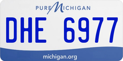 MI license plate DHE6977