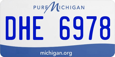 MI license plate DHE6978