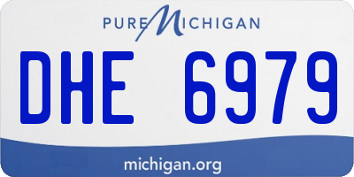 MI license plate DHE6979