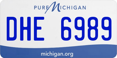 MI license plate DHE6989