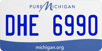 MI license plate DHE6990