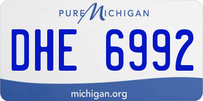 MI license plate DHE6992