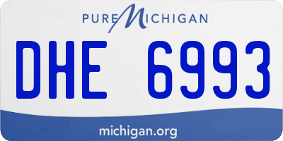 MI license plate DHE6993