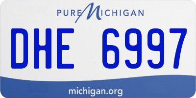 MI license plate DHE6997