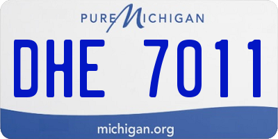 MI license plate DHE7011