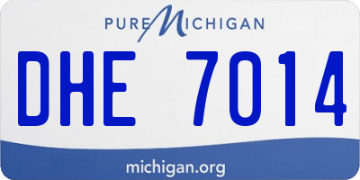 MI license plate DHE7014