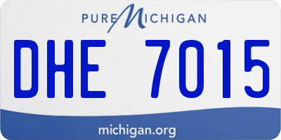 MI license plate DHE7015
