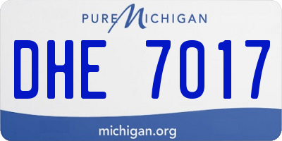 MI license plate DHE7017
