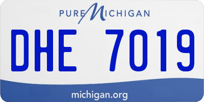 MI license plate DHE7019