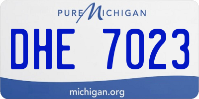 MI license plate DHE7023