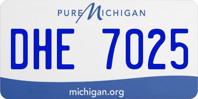 MI license plate DHE7025