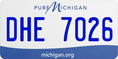 MI license plate DHE7026