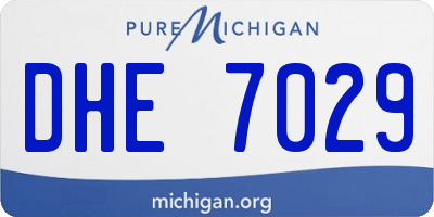 MI license plate DHE7029