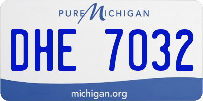 MI license plate DHE7032