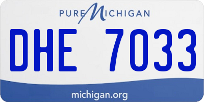 MI license plate DHE7033