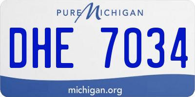MI license plate DHE7034