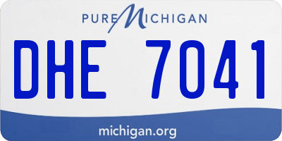 MI license plate DHE7041