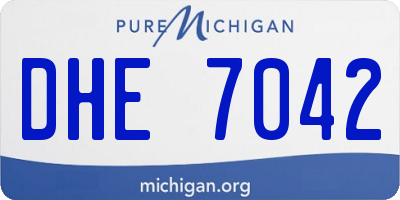 MI license plate DHE7042