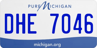 MI license plate DHE7046