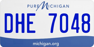 MI license plate DHE7048