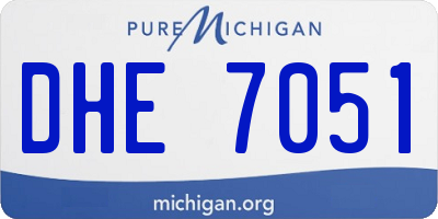 MI license plate DHE7051