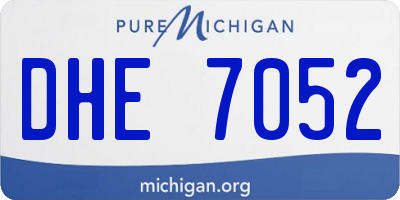MI license plate DHE7052