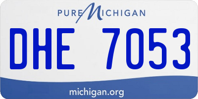 MI license plate DHE7053