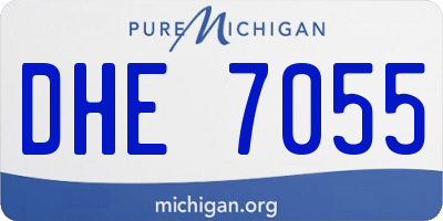 MI license plate DHE7055