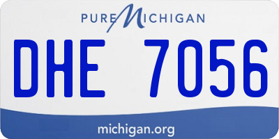 MI license plate DHE7056