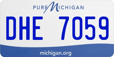 MI license plate DHE7059