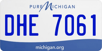 MI license plate DHE7061