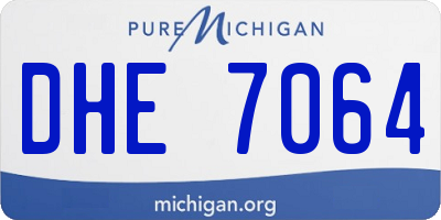 MI license plate DHE7064