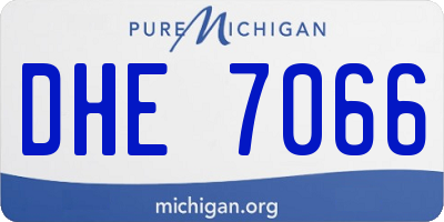 MI license plate DHE7066