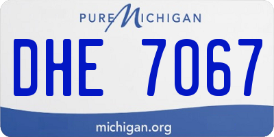 MI license plate DHE7067