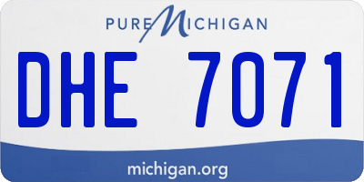 MI license plate DHE7071