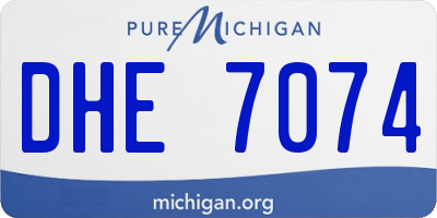 MI license plate DHE7074