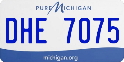 MI license plate DHE7075