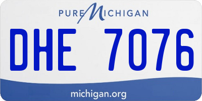 MI license plate DHE7076