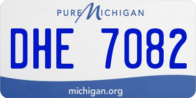 MI license plate DHE7082