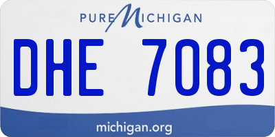 MI license plate DHE7083