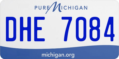 MI license plate DHE7084