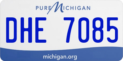 MI license plate DHE7085