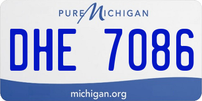MI license plate DHE7086