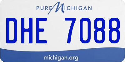 MI license plate DHE7088