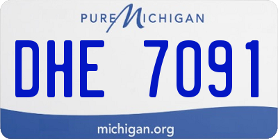 MI license plate DHE7091