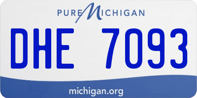 MI license plate DHE7093