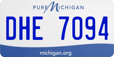 MI license plate DHE7094