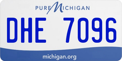 MI license plate DHE7096