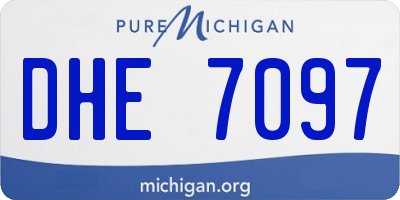 MI license plate DHE7097